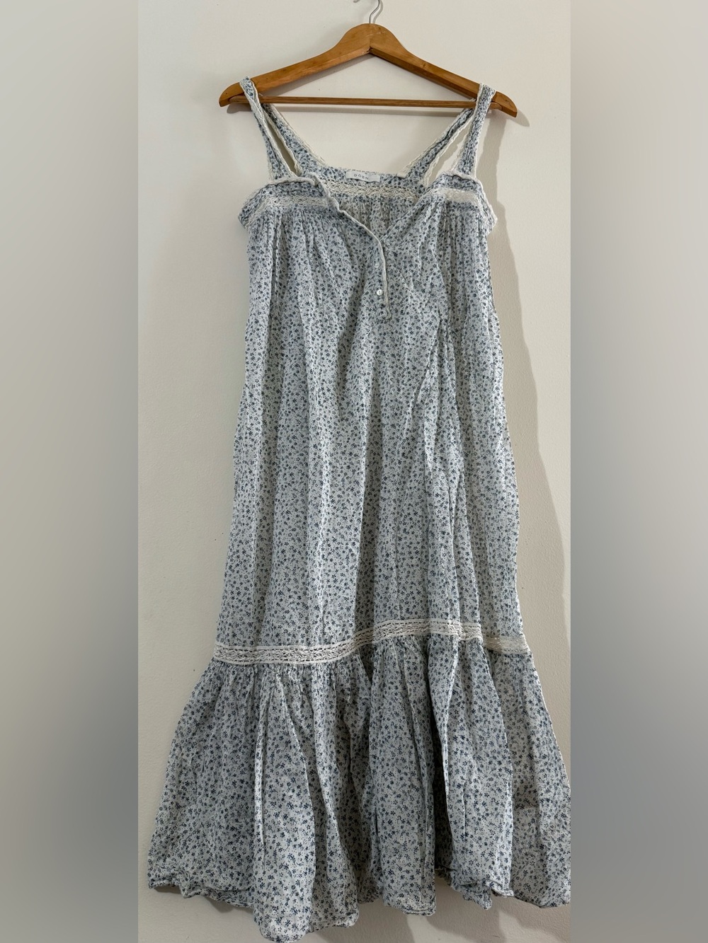 Doen Light Blue Floral Maxi Dress